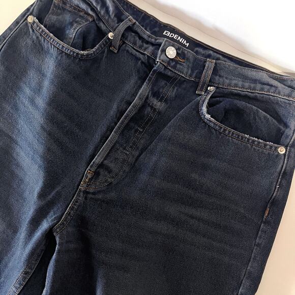 EB DENIM Distressed Split Hem Button Fly Straight Leg Jean Size 30 - Picture 6 of 12